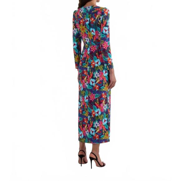 NEW SALONI jinx c midi dress in stellate black
